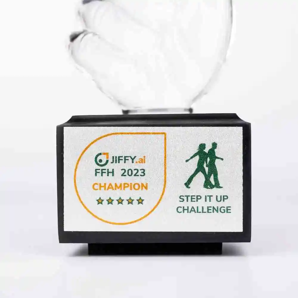 Thumbs Up Crystal Trophy